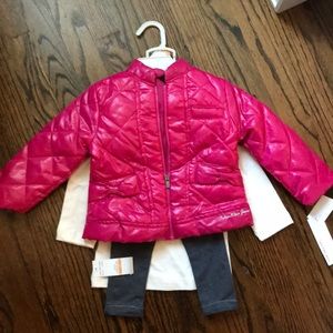 NWT 3 piece Calvin Klein set w/jacket and jeans